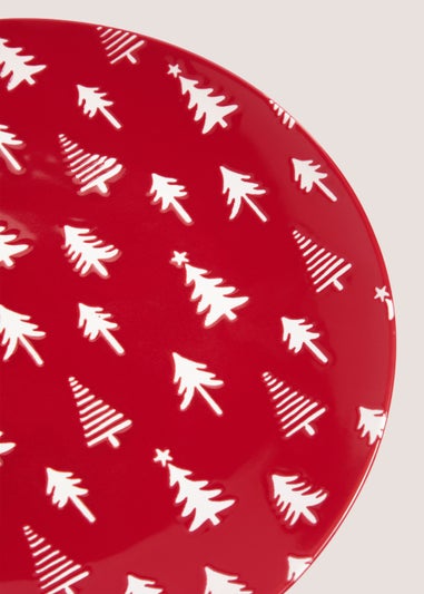 Red Christmas Tree Dinner Plate (27cm)