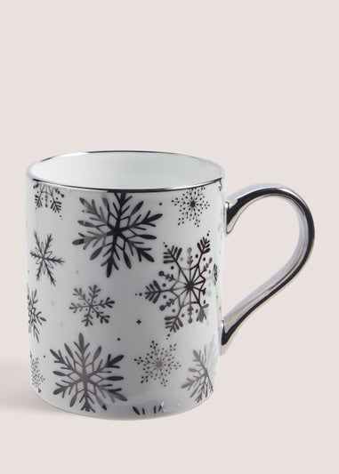 Snowflake Metallic Mug (9cm x 8cm)