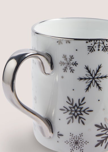 Snowflake Metallic Mug (9cm x 8cm)