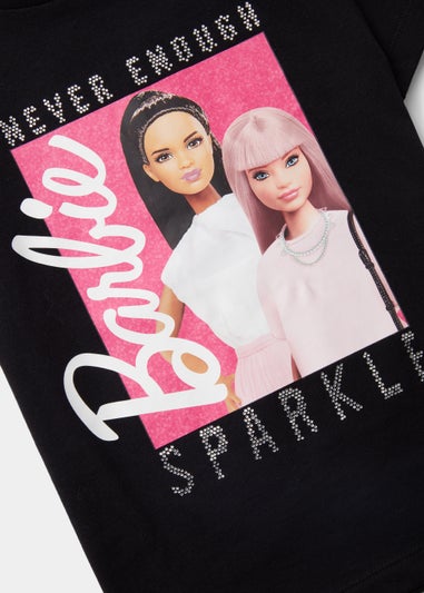 Kids Black Barbie Sparkle T-Shirt (4-10yrs)