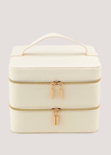 Cream Travel Beauty Case - Matalan