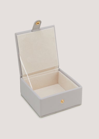 Grey PU Small Jewellery Box