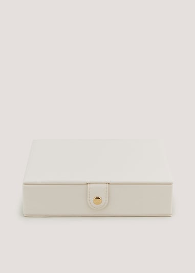 Cream PU Medium Jewellery Box