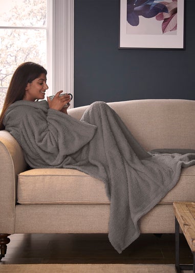 Silentnight Charcoal Snugsie Blanket