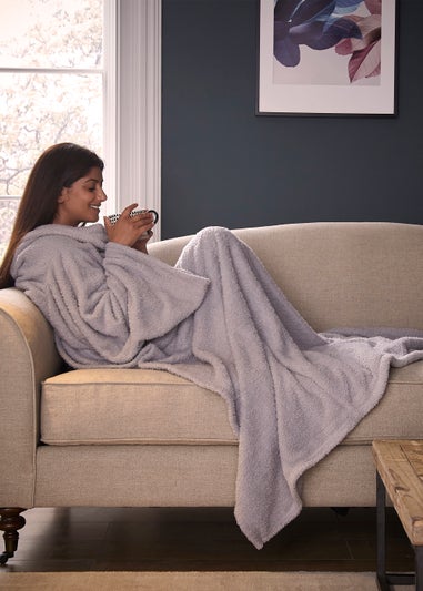 Silentnight Light Grey Snugsie Blanket