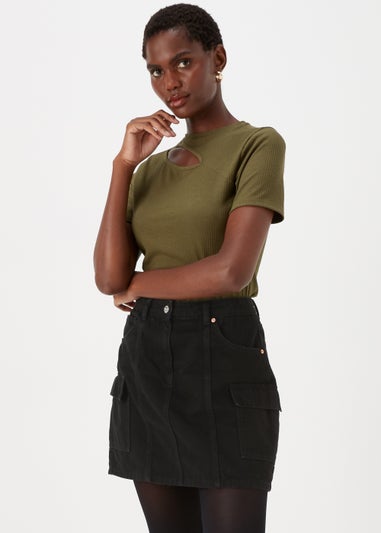 Black Utility Skirt