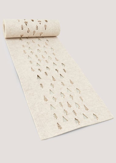 Natural Felt Christmas Tree Runner (200cm x 30cm)