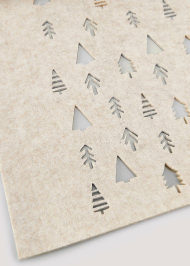 Natural Felt Christmas Tree Runner (200cm x 30cm)