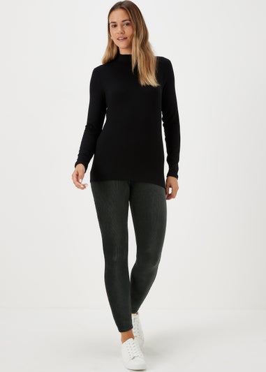 Green Velvet Cord Leggings