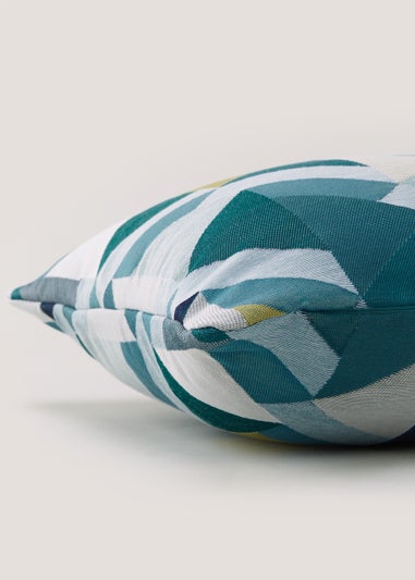 Multicoloured Geo Jacquard Cushion (30cm x 50cm)
