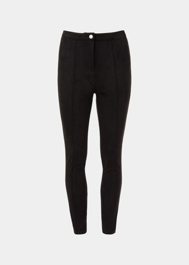 Black Faux Suede Skinny Trousers