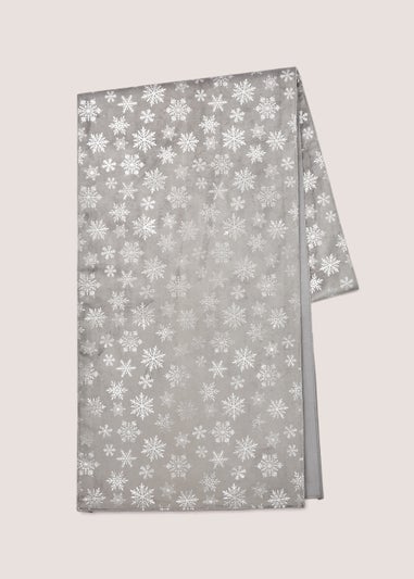 Grey Snowflake Runner (225cm x 35cm)