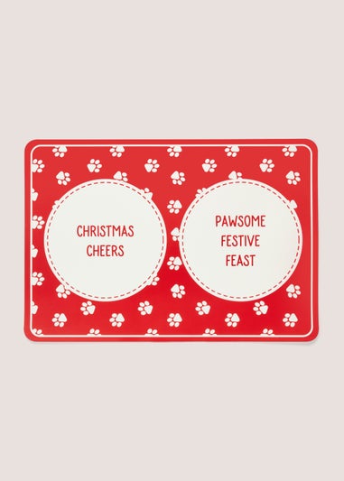 Red Christmas Pet Placemat (47cm x 32.5cm)