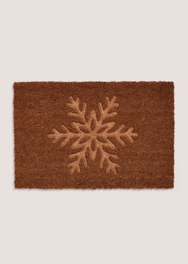 Embroidered Snowflake Doormat (60cm x 40cm)