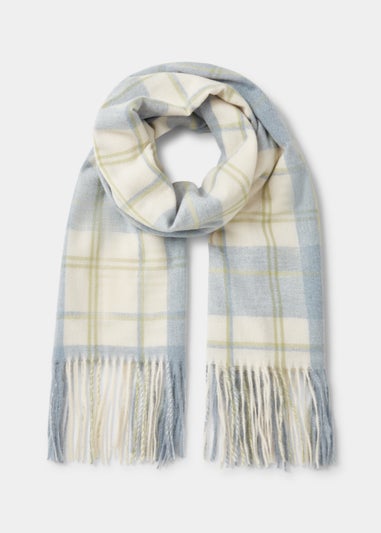 Lime Check Print Scarf