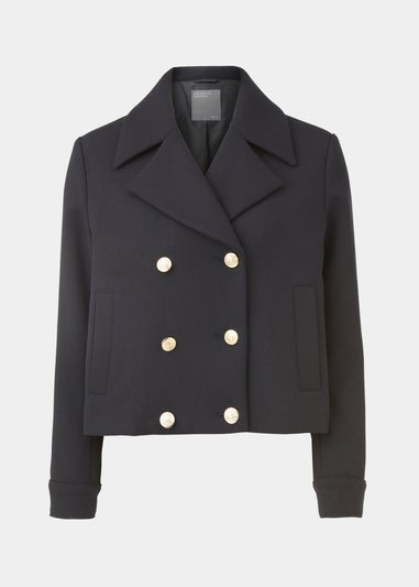 Navy Short Military Jacket