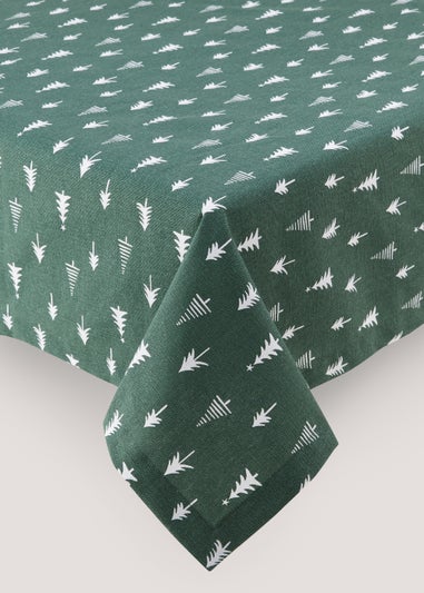 Green Christmas Tree Tablecloth (137cm x 200cm)