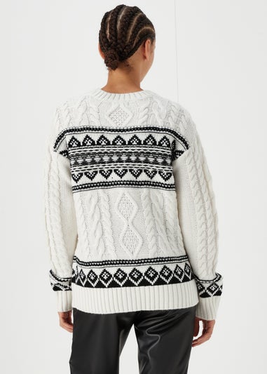 Cream Fairisle Knit Jumper