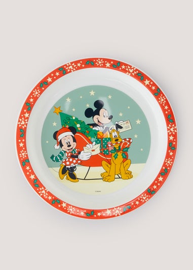 Kids Disney Mickey & Minnie Mouse Christmas Plate (21cm)