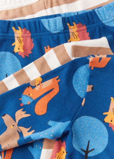 Boys 2 Pack Woodland Animal Pyjama Sets (9mths-5yrs)