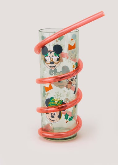 Kids Disney Mickey & Minnie Mouse Christmas Straw Tumbler (16.5cm x 6cm)