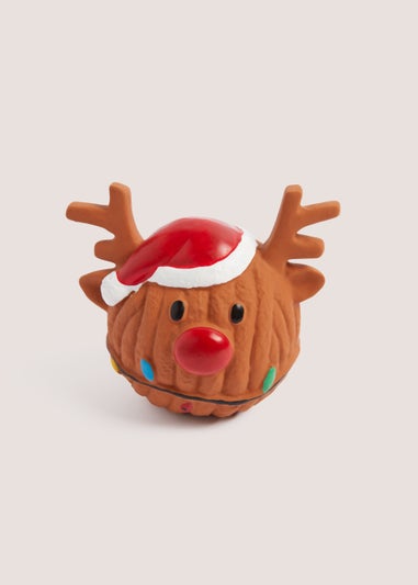 Reindeer Round Pet Toy (10cm x 10cm x 10cm)