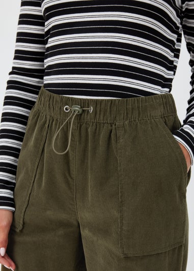 Khaki Cord Parachute Trousers