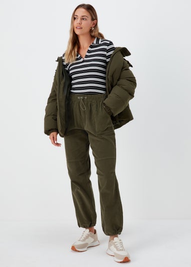 Khaki Cord Parachute Trousers