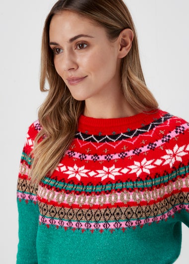 Green Christmas Fair Isle Jumper