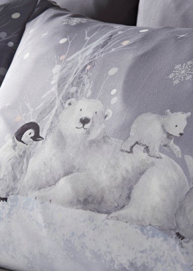 Blue Arctic Animal Duvet Cover