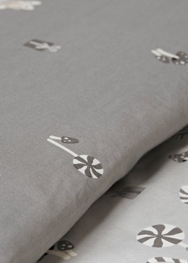 Grey Christmas Gonk Print Duvet Cover