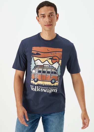 Navy Volkswagen Print T-Shirt