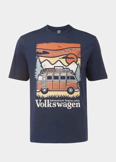 Navy Volkswagen Print T-Shirt