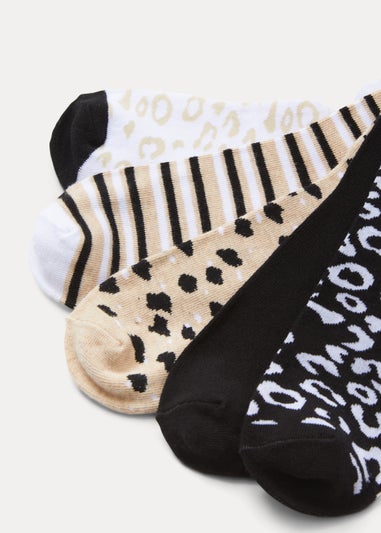 5 Pack Leopard Print Socks