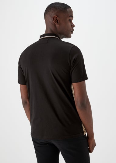 Stone Jacquard Print Smart Polo Shirt