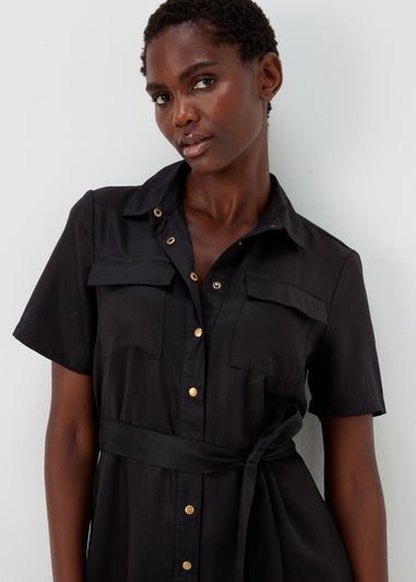 Et Vous Black Midi Utility Dress