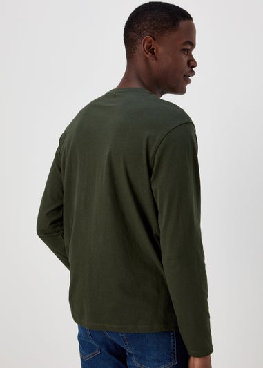 Khaki Essential Crew Neck Long Sleeve T-Shirt