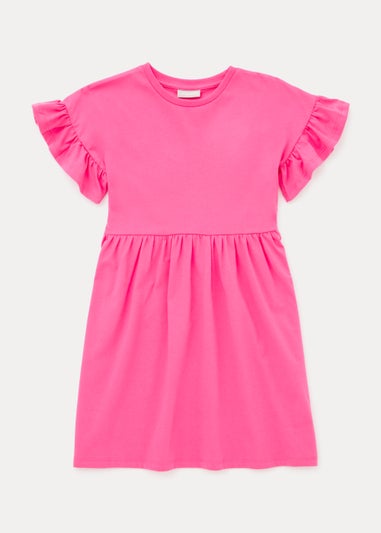 Girls Pink Cotton Dress (4-13yrs)