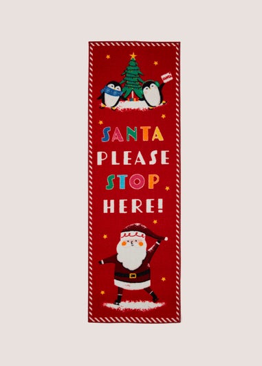 Red Christmas Santa Runner (158cm x 49cm)