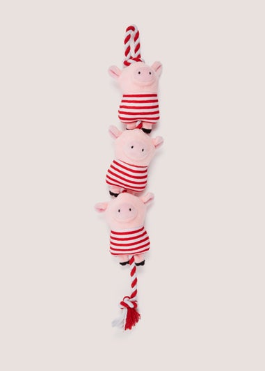 Pigs in Blankets on Rope Pet Toy (55cm x 11cm x 9cm)