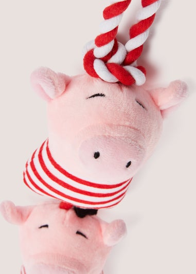 Pigs in Blankets on Rope Pet Toy (55cm x 11cm x 9cm)