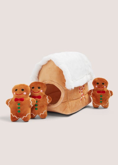 Hide & Seek Christmas Gingerbread Pet Toy (20cm x 18cm x 8cm)