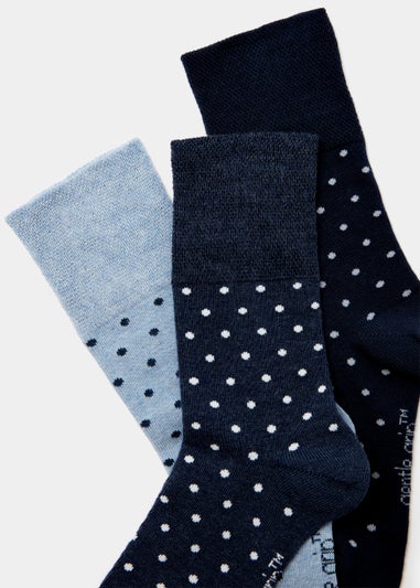 Blue Dot Print Socks