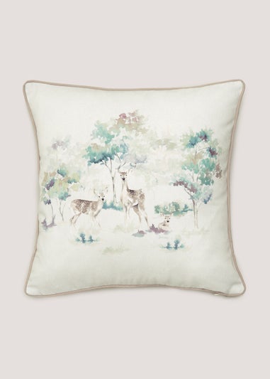 Watercolour Stag Cushion (43cm x 43cm)