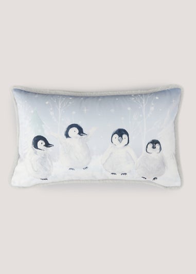 Snow Penguin Cushion (30cm x 50cm)