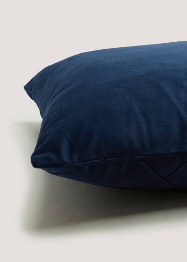 Navy Chunky Embroidery Cushion