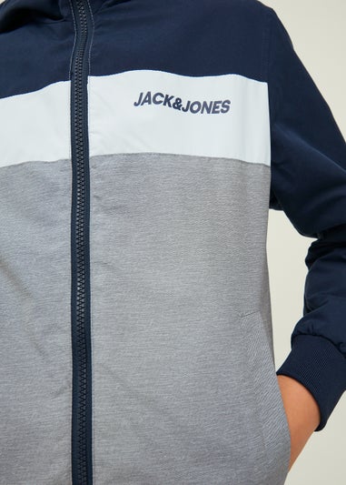 Jack & Jones Junior Navy Blocking Bomber Jacket (6-16yrs)