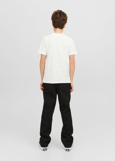 Jack & Jones Junior White Logo T-Shirt (6-16yrs)