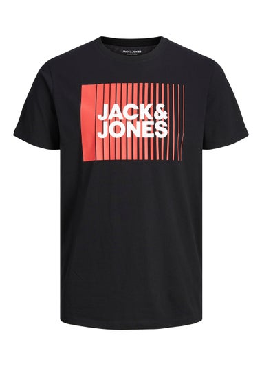 Jack & Jones Junior Black Logo T-Shirt (6-16yrs)