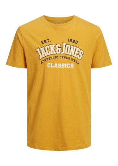 Jack & Jones Junior Yellow Logo T-Shirt (6-16yrs)